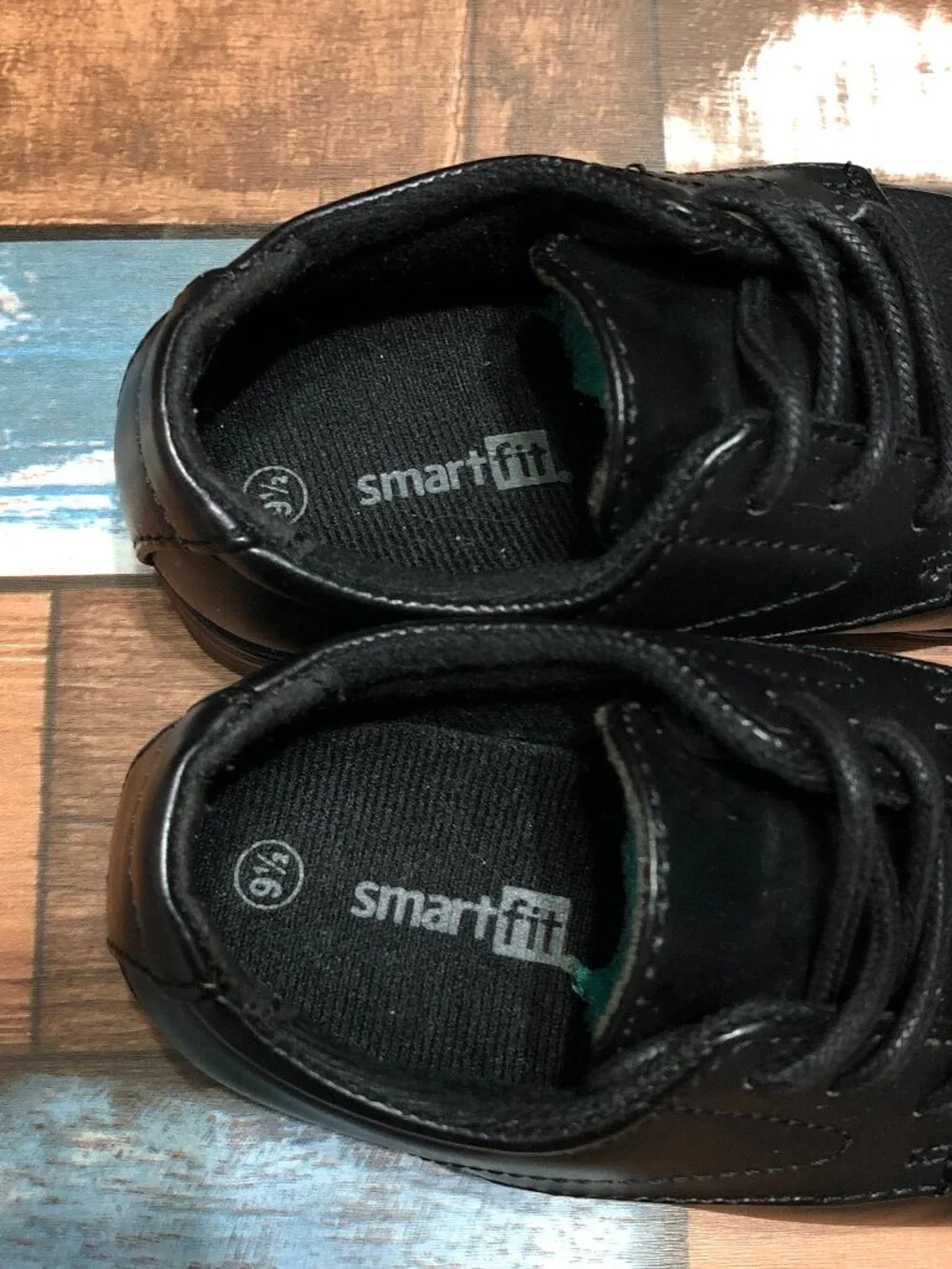 SmartFit Oxfords Black Dress Shoes Boys Toddlers Size 9.5